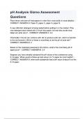pH Analysis Gizmo Assessment Questions &lpar; Latest 2024 &sol; 2025 Update&rpar; Actual Exam Questions and Answers &vert;100&percnt; Verified Correct &vert; 100&percnt; satisfaction guarantee