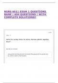 NURS 6011 EXAM 1 QUESTIONS BANK &vert; 604 QUESTIONS &vert; WITH COMPLETE SOLUTIONS&excl;&excl;