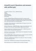 CrossFit Level 2 &lpar; Latest 2024 &sol; 2025 Update&rpar; Actual Exam Questions and Answers &vert;100&percnt; Verified Correct &vert; 100&percnt; satisfaction guarantee