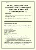 NR 509 &sol; NR509 Final Exam  2026&sol;2027 Chamberlain  &vert; Advanced Physical Assessment &vert; Questions & Answers with Rationales &vert; Grade A &vert; Verified Solutions &vert; 100&plus; NGN-Style Questions