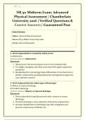 NR 511 Midterm Exam&colon; Advanced Physical Assessment &vert; Chamberlain University 2026 &vert; Verified Questions & Correct Answers &vert; Guaranteed Pass