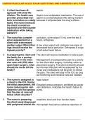  CARDIOVASCULAR NCLEX EXAM QUESTIONS AND ANSWERS 100&percnt; PASS