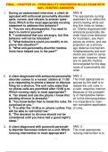 FINAL - CHAPTER 24 - PERSONALITY DISORDERS NCLEX EXAM WITH 100&percnt; VERIFIED ANSWERS