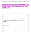 COSC 464 SAFETY 2 SUBPART REVIEW QUESTIONS & ANSWERS RATED 100&percnt; CORRECT&excl;&excl;