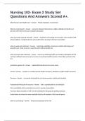 Nursing 102- Exam 2 Study Set Questions And Answers Scored A&plus;&period;