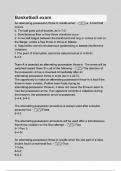 Basketball exam &lpar;2024&sol;2025&rpar; Questions and Correct Answers 