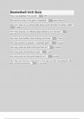 Basketball Unit Quiz &lpar;2024&sol;2025&rpar; Questions and Correct Answers 