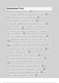 Basketball Test &lpar;2024&sol;2025&rpar; Questions and Correct Answers 