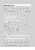 Basketball Test - Questions with Explanations of Answers Latest Update&period;