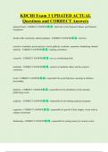 KDCHI Exam 3 UPDATED ACTUAL Questions and CORRECT Answers