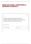 MGMT 461 EXAM 1 &lpar;QUESTIONS & ANSWERS&rpar; SCORED A&plus;