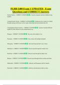 FLHD   Bundled Exam Questions WITH  CORRECT Answers
