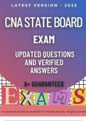 CNA STATE BOARD EXAM 2024 ACTUAL EXAM COMPLETE 250 QUESTIONS WITH DETAILED VERIFIED ANSWERS &lpar;100&percnt; CORRECT ANSWERS&rpar; ALREADY GRADED A&plus;