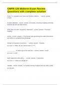 CMPR 120 Midterm Exam Review Questions with complete solution