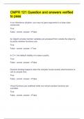 CMPR 121 Question and answers verified to pass