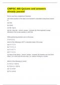 CMPSC 465 Quizzes and answers already passed