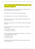 PSU CMPSC200 MIDTERM Question and answers rated A&plus;