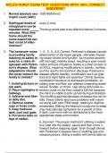 NCLEX-HURST EXAM TEST QUESTIONS WITH 100&percnt; CORRECT ANSWERS&excl;&excl;