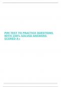PJM TEST TO PRACTICE QUESTIONS WITH 100&percnt; SOLVED ANSWERS SCORED A&plus;