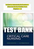 TEST BANK For Understanding the Essentials of Critical Care Nursing&comma; 3rd Edition by Perrin&comma; Verified Chapters 1 - 19&comma; Complete Newest Version