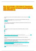 BUL 3310 EXAM 1 FSU BAILEY Questions with 100- correct Answers Latest Updates 2025 GRADED A&plus;