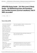 UPDATED Study Guide - 3&period;0&colon; PGA Level 3 Study Guide - 3&period;0 2025&vert;Actual Exam Set Questions And Verified Answers &lpar;Correct solutions&rpar; &vert; Get It 100&percnt; Accurate&excl;&excl;