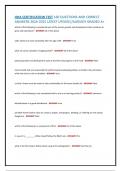 HHA CERTIFICATION TEST 160 QUESTIONS AND CORRECT ANSWERS 2024-2025 LATEST UPDATE&sol;&sol;ALREADY GRADED A&plus;