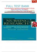           FULL TEST BANK For Nursing Research&colon; Generating and Assessing Evidence for Nursing Practice&comma; 9th by Denise F&period; Polit Graded A&plus;      