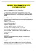 HSA 6115 EXAM QUESTIONS WITH VERIFIED ANSWERS 
