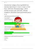 Chamberlain College of Nursing NR283 Test  Question Bank &lpar;Exam 1&comma; Exam 2&comma; Exam 3&comma; Final  Exam&comma; 300 Q&sol;A&rpar;&colon; Pathophysiology &vert; 100 &percnt;  Verified Answers with rationales &comma; Already  Graded A&plus; 2024&sol;2025 latest guaranteed pass&lbrack;3  in 1&rsqb;