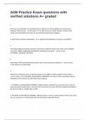 ADB Practice Exam questions with verified solutions A&plus; graded 
