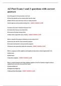 AZ Post Exam 1 and 2 questions with correct answers&period;