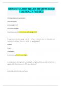GERONTOLOGY NCLEX REVIEW EXAM 1 ALREADY PASSED&period;