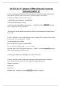 Ati Cbc level 4 proctored Questions and Accurate Answers Graded A