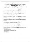 ATI CBC Level 2 Test Questions and Accurate Answers Graded A&plus;