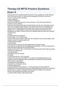 Therapy Ed NPTE Practice Questions Exam A questions and answers