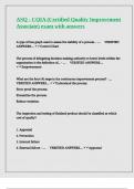 ASQ - CQIA &lpar;Certified Quality Improvement Associate&rpar; exam with answers&period;