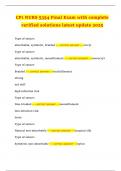 CP1 NURS 5354 Final Exam with complete verified solutions latest update 2025