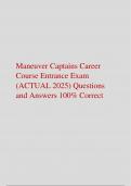 Maneuver Captains Career  Course Entrance Exam  &lpar;ACTUAL 2025&rpar; Questions  and Answers 100&percnt; Correct