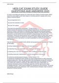 HESI CAT EXAM STUDY GUIDE QUESTIONS AND ANSWERS 2025