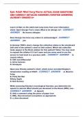 Epic Adult Med Surg Nurse ACTUAL EXAM BUNDLE