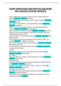 FISDAP OPERATIONS EXAM PRACTICE QUESTIONS AND ANSW