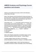 AMEDD Anatomy and questions and answers