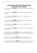 ALBERTA SECURITY PRACTISE EXAM 2024 QUESTIONS AND ANSWERS