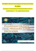 Edmunds' Pharmacology for the Primary Care Provider 5th Edition TEST BANK by Visovsky&comma; Zambroski & Lutz Chapter's 1 - 73 