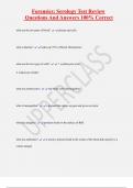 Forensics&colon; Serology Test Review Questions And Answers 100&percnt; Correct