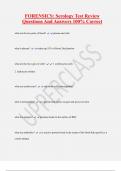 FORENSICS BUNDLED EXAM WITH COMPLETE SOLUTIONS