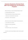 Volunteer Standards of Conduct Exam Q&A&colon; Key Guidelines for Tax Assistance Programs
