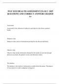 WGU D222 HEALTH ASSESSMENT EXAM 2  2025 QUESTIONS AND CORRECT ANSWERS GRADED A&plus;
