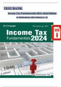 TEST BANK for Income Tax Fundamentals 2024&comma; 42nd Edition by Gerald Whittenburg&semi; ISBN&colon; 9780357900932&comma; All 12 Chapters Covered&comma; Verified Latest Edition